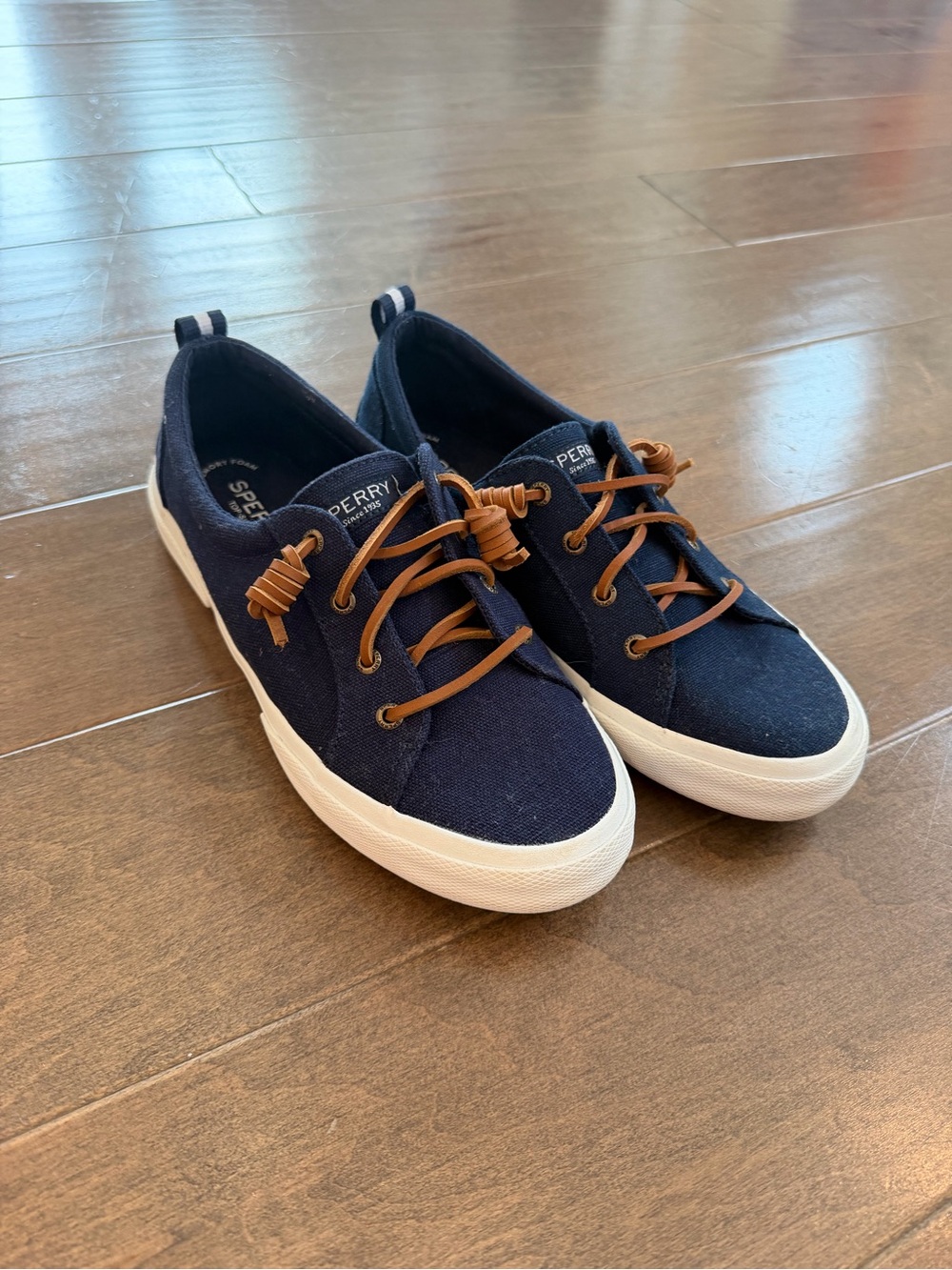 Sperry Navy Canvas Lace-Up Sneakers